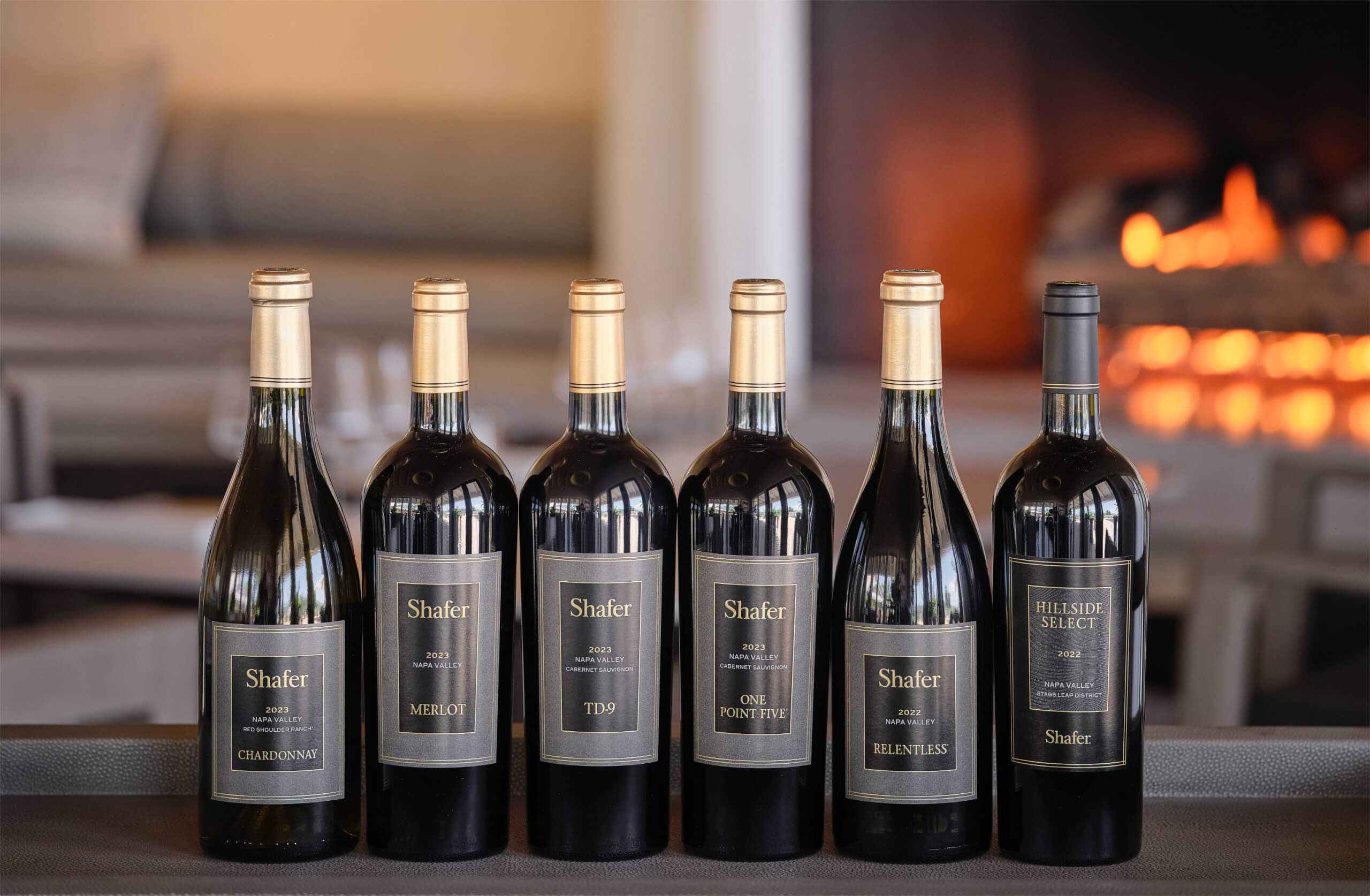 Shafer wine bottles