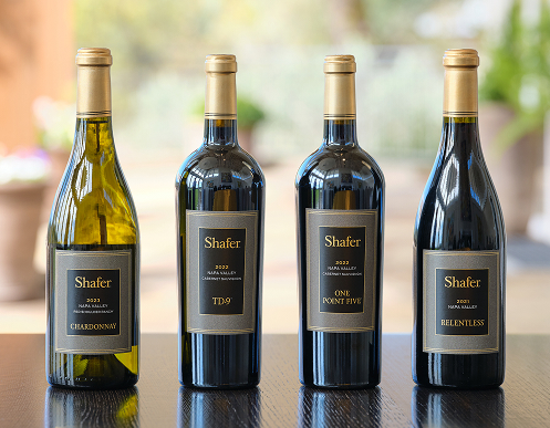 Shafer Vineyards wine bottles