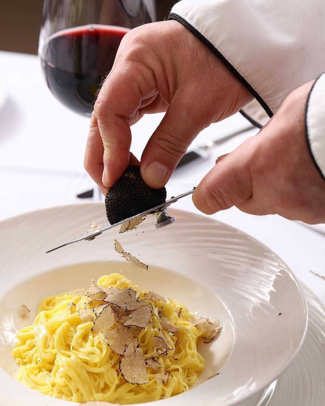 Fresh-shaved white truffle